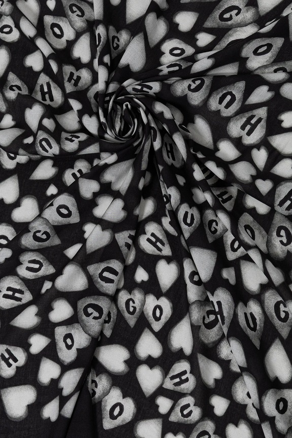 HUGO φουλάρι γυναικείο Alycia 50517680 μαύρο SS26