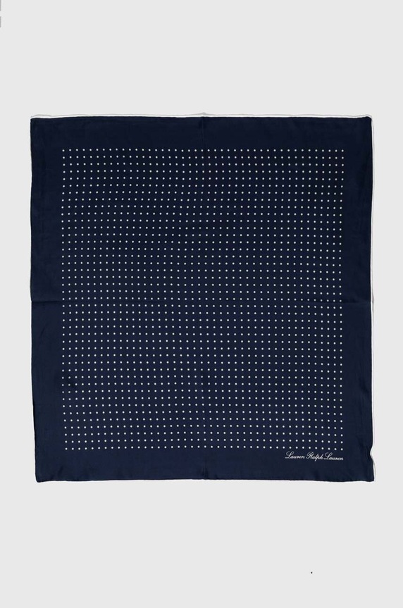 Lauren Ralph Lauren esarfa de matase 454953615 bleumarin AW24