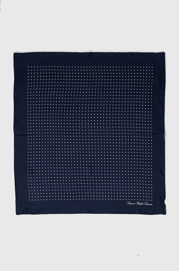 Lauren Ralph Lauren esarfa de matase 454953615 bleumarin AW24