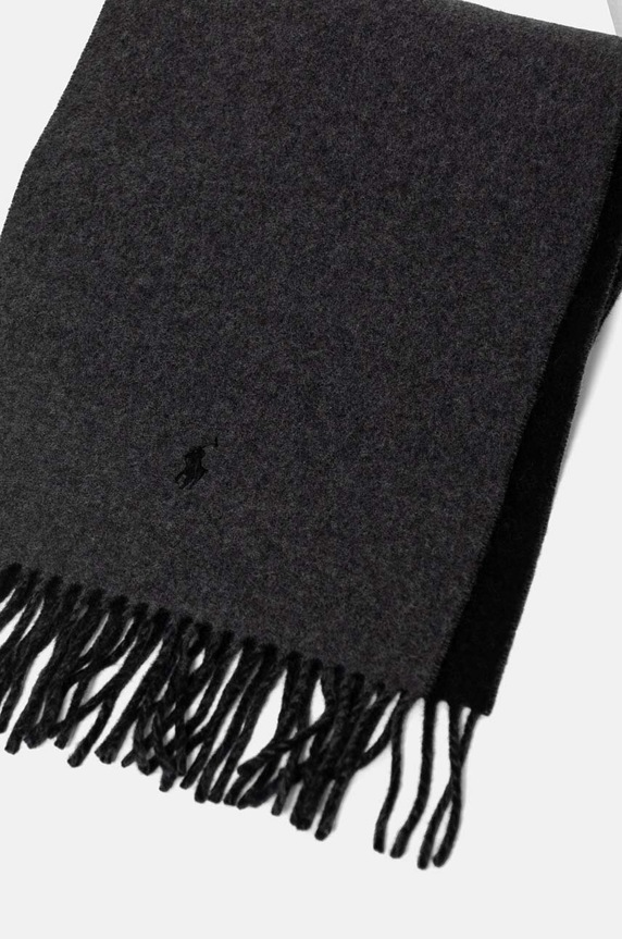 Μάλλινο κασκόλ Polo Ralph Lauren 455954371 γκρί AW25