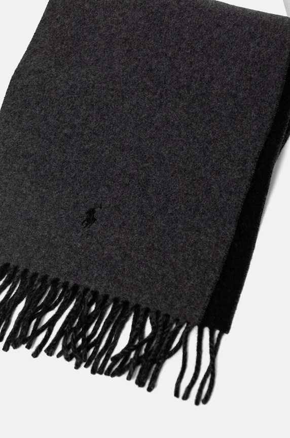 Μάλλινο κασκόλ Polo Ralph Lauren 455954371 γκρί AW25