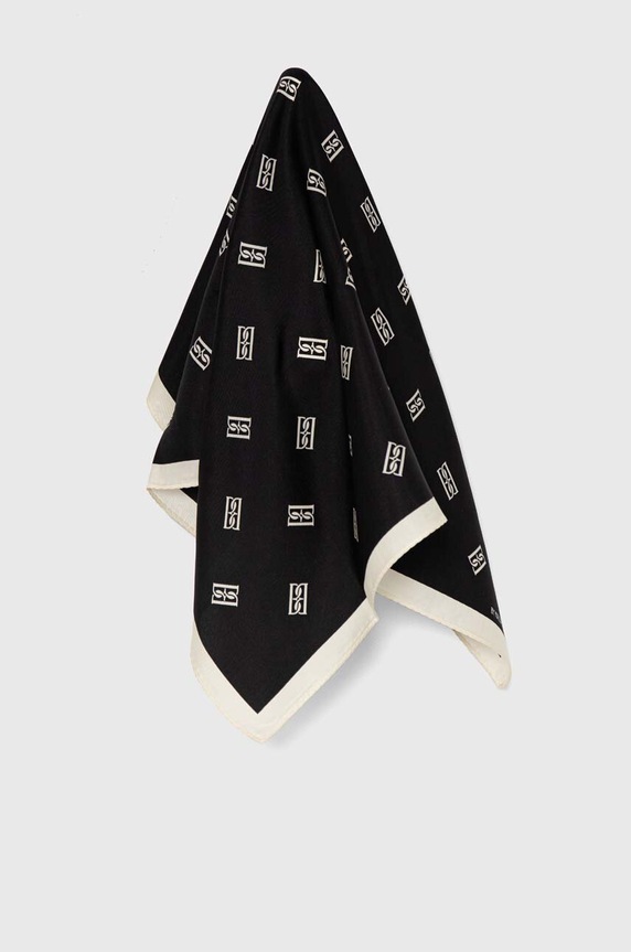 By Malene Birger apaszka jedwabna MONNIS tkanina czarny Q70130019