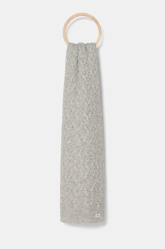 Šála Pepe Jeans WALLIS SCARF pletenina šedá PL060195
