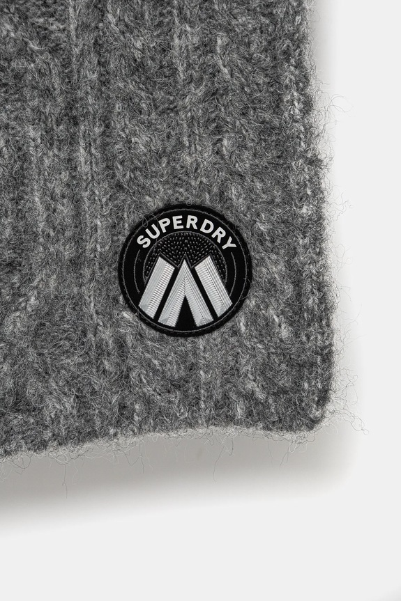 Superdry esarfa de lana W9310079A.C2Z gri AW24