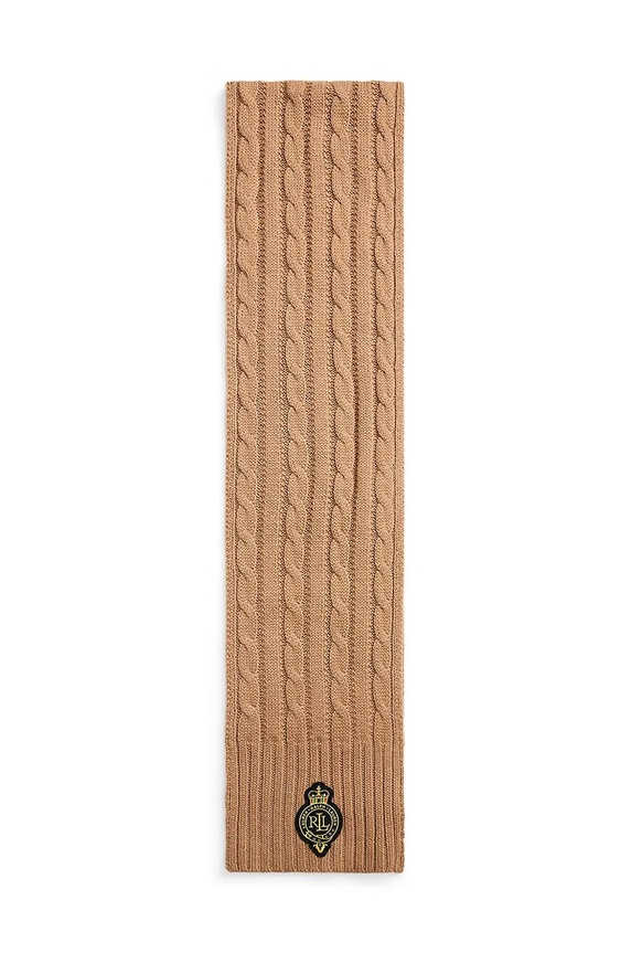 Šál s prímesou vlny Lauren Ralph Lauren 454960071 béžová AW24
