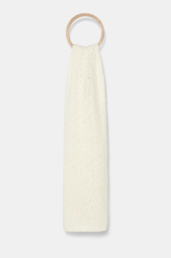 Шал с вълна Calvin Klein трикотаж бежов K60K612612