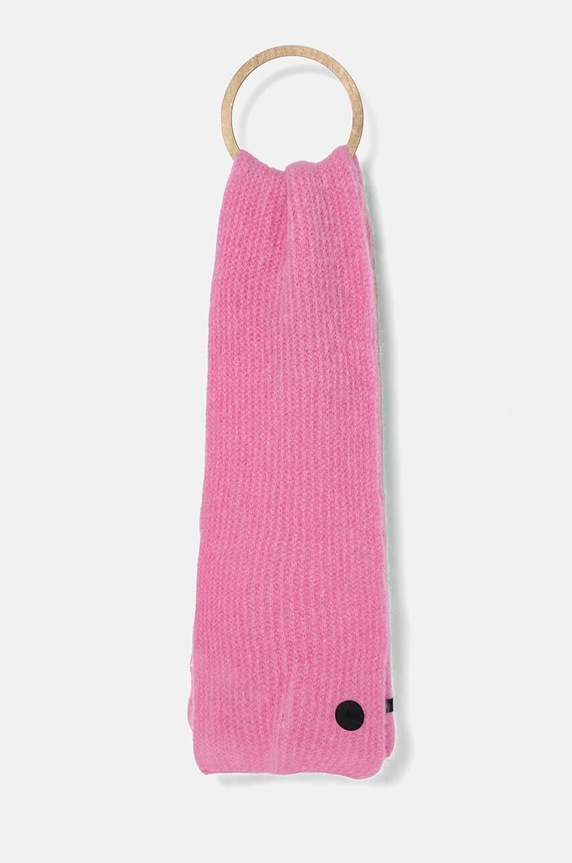 Vlněná šála MMC STUDIO ELITE pletenina růžová ELITE.SCARF