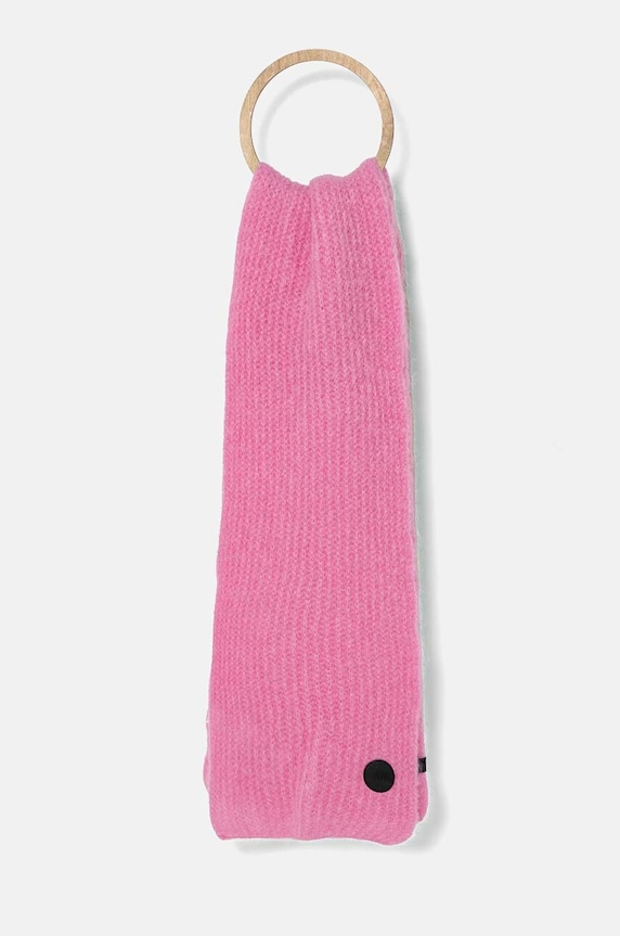 Vlněná šála MMC STUDIO ELITE pletenina růžová ELITE.SCARF