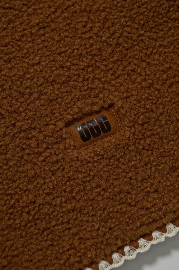 Κασκόλ UGG 101021 καφέ AW24