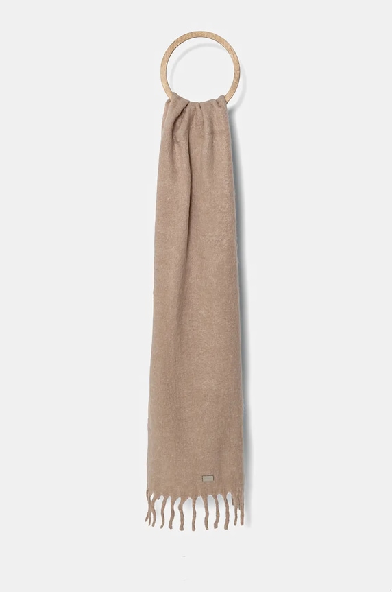 Šála Tommy Jeans látka béžová AW0AW16790