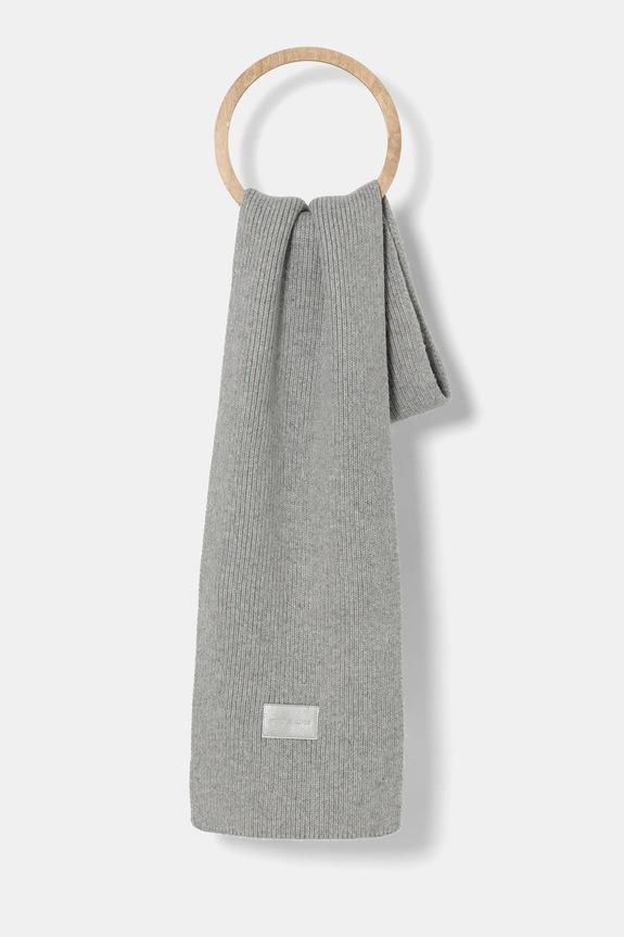 MICHAEL Michael Kors szalik z domieszką wełny dzianina szary 539820.