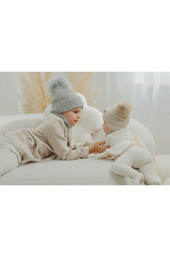 Παιδικός λαιμός από μαλλί Jamiks OLE γκρί OLE.merino.Komin.JZH420