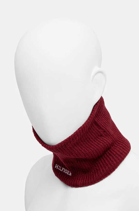 Dječji cjevasti šal Tommy Hilfiger AU0AU01933.9BYH bordo AW24