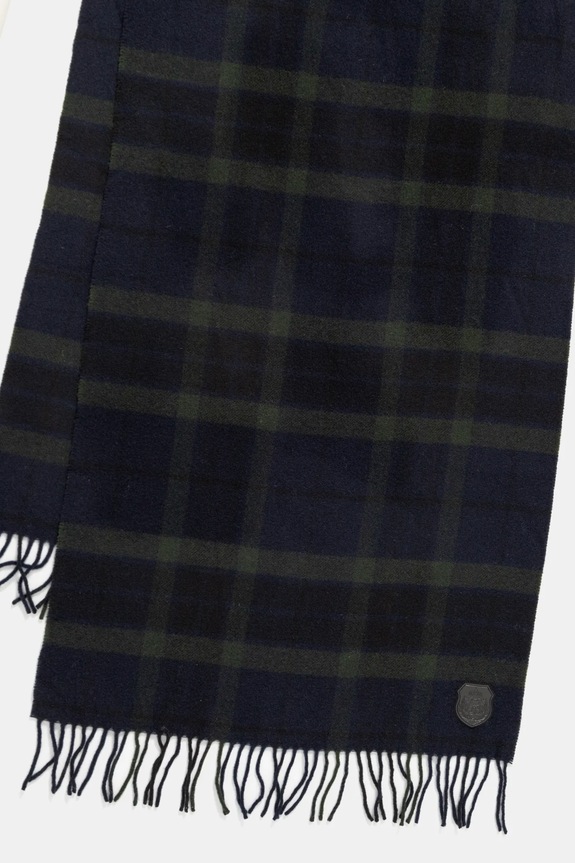The Kooples szalik wełniany AMEC29007K granatowy AW24