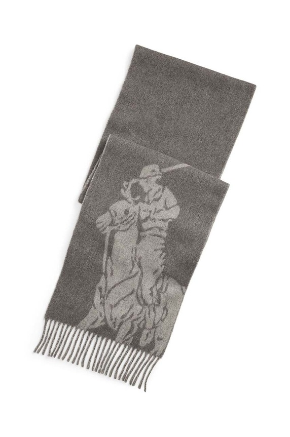 Polo Ralph Lauren sciarpa in lana lana grigio 449959435