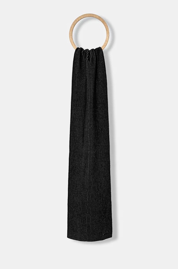 Čiapka a šál s prímesou vlny BOSS Ercole_SET 50522439 čierna AW25