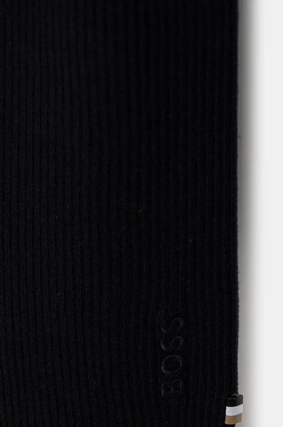 Šál s prímesou vlny BOSS Magico_R_Scarf 50522441 tmavomodrá AW25