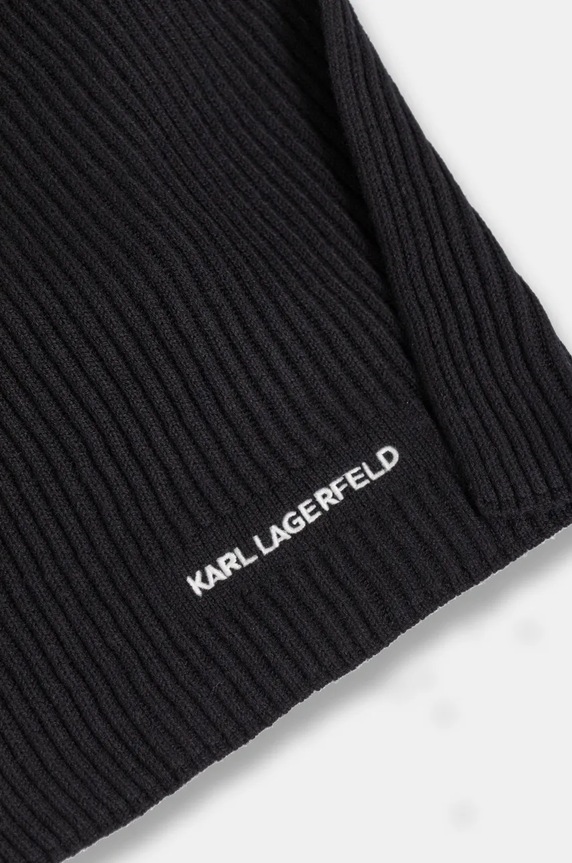 Karl Lagerfeld szalik wełniany 544305.805000 czarny AW24