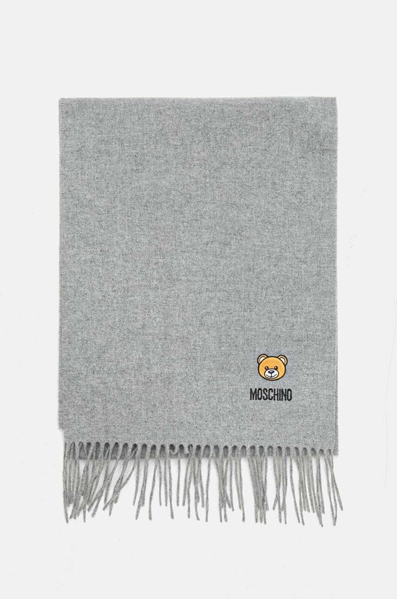 Moschino szalik wełniany M5783.50124 szary AW25