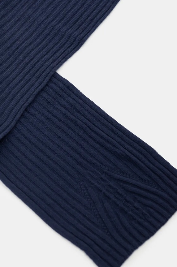 Kratki vuneni šal United Colors of Benetton 1244DU01G mornarsko plava AW25