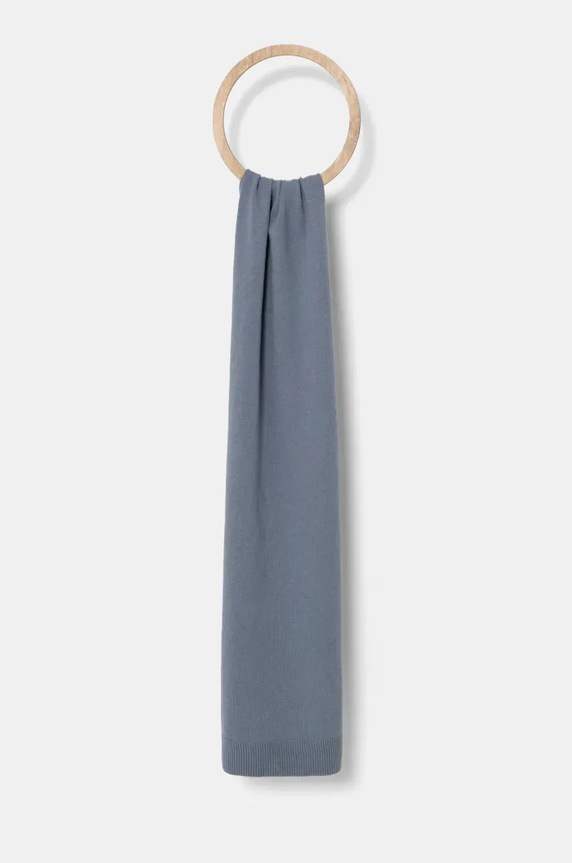 Шал с вълна Sisley трикотаж син 102HM0500