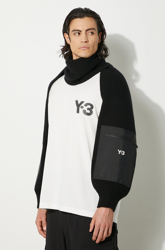 Y-3 wool scarf Nylon Scarf plain black IY9276