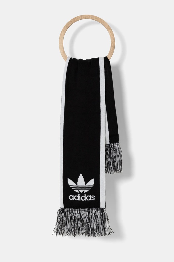 Šál adidas Originals hrubá čierna IY4105