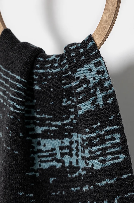 Vlněná šála A-COLD-WALL* Annex ACWUA202 modrá AW24