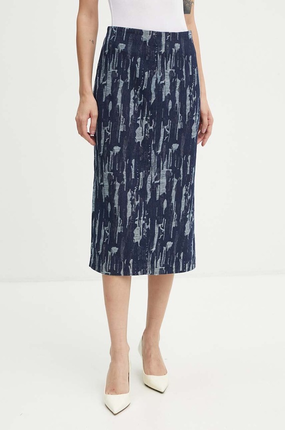 Джинсова спідниця Bruuns Bazaar IxoraBBTanella skirt midi темно-синій BBW4120