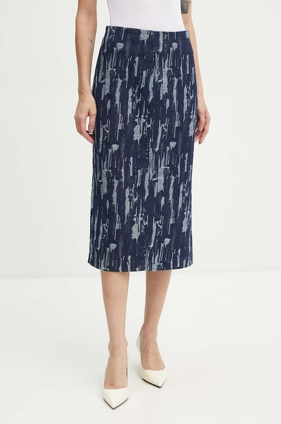 Джинсова спідниця Bruuns Bazaar IxoraBBTanella skirt midi темно-синій BBW4120