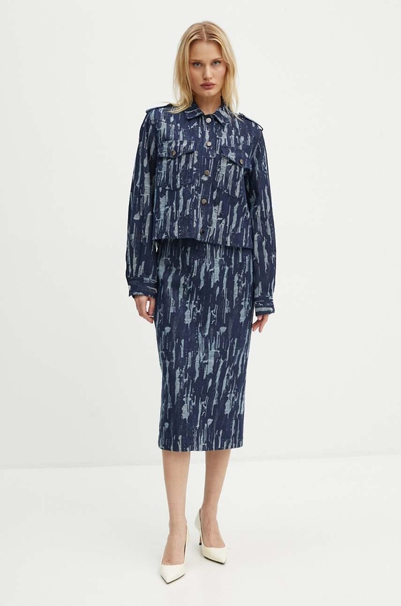 Джинсова спідниця Bruuns Bazaar IxoraBBTanella skirt BBW4120 темно-синій AW24