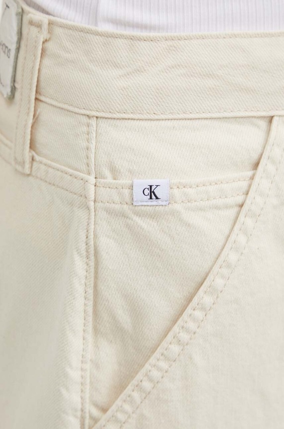 Calvin Klein Jeans spódnica jeansowa beżowy J20J223886