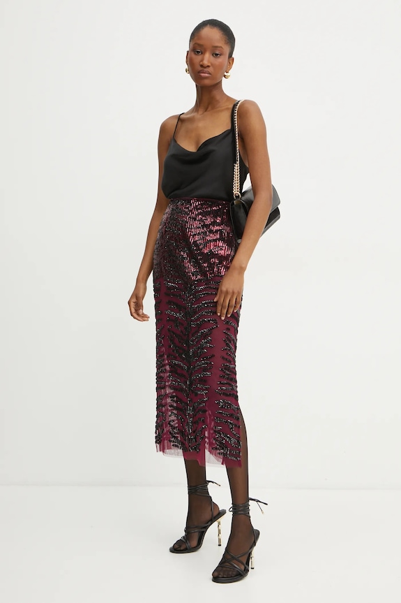 Φούστα Pinko 103850.A201 μπορντό AW24