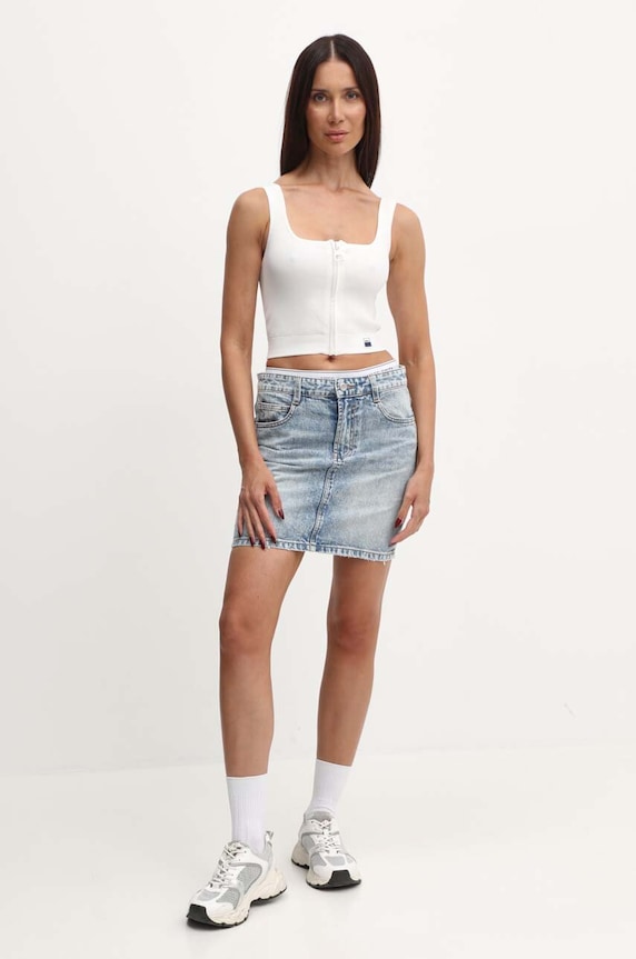 Džínová sukně Miss Sixty 6L2KJ0920000 KJ0920 DENIM S/SKIRT 6L2KJ0920000 modrá AW24