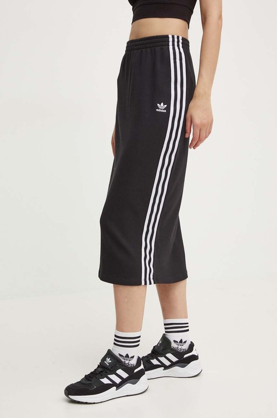 Sukňa adidas Originals Knitted Skirt pletenina čierna IY7279