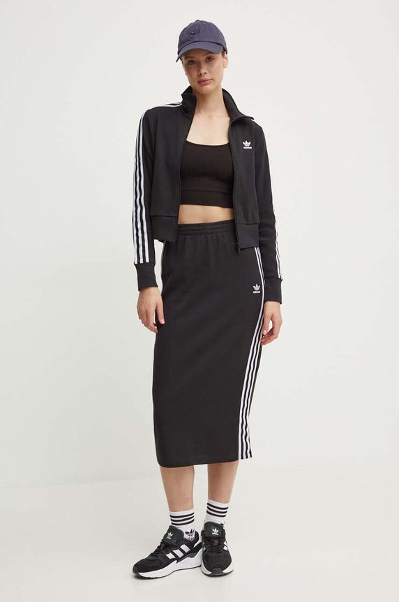 Sukňa adidas Originals Knitted Skirt IY7279 čierna AW24