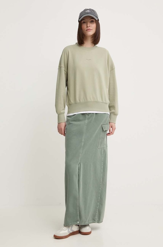 Rifľová sukňa Pepe Jeans MAXI SKIRT HW CLR PL901143 zelená AW24