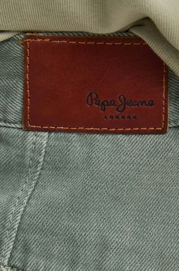Rifľová sukňa Pepe Jeans MAXI SKIRT HW CLR zelená PL901143