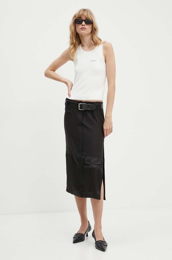 Moschino Jeans fustă 0113.8229 negru AW24
