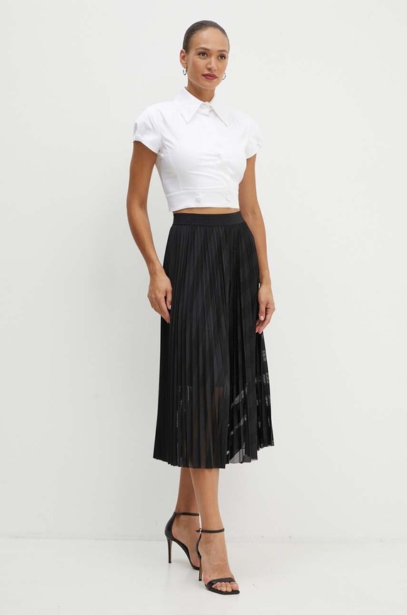 Sukně Karl Lagerfeld 245W1201 černá AW24