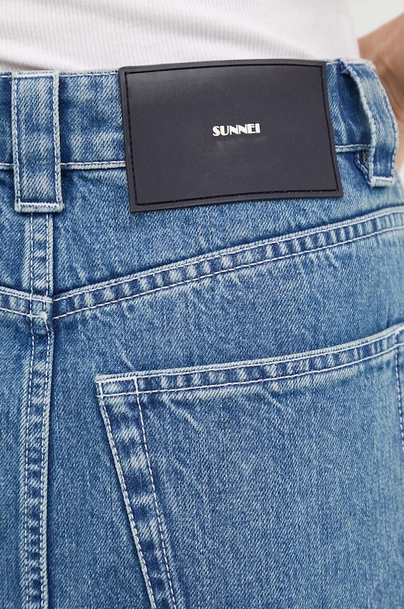 Sunnei fustă din denim albastru RTWWSKR006