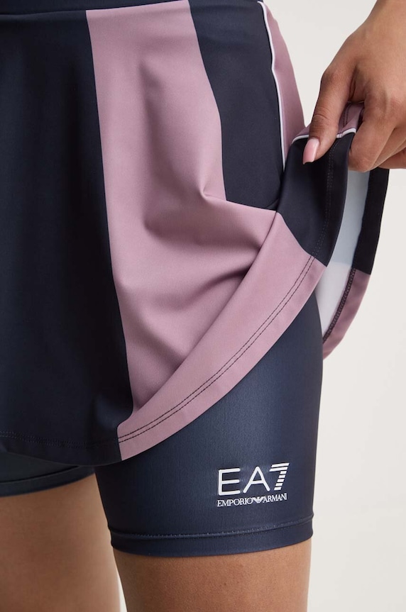 Sportovní sukně EA7 Emporio Armani námořnická modř TJ04Z.6DTN51.2507