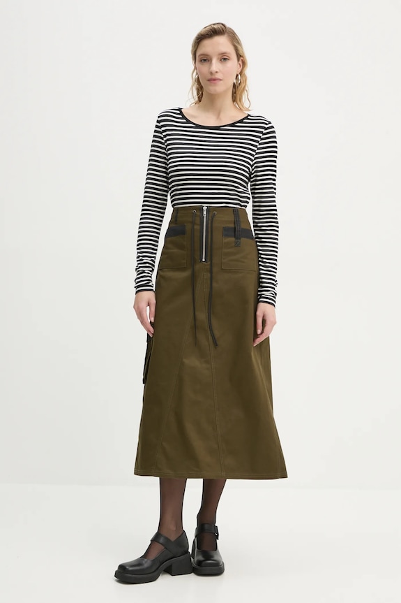 Bavlněná sukně Résumé CapriRS 222651227 zelená AW24