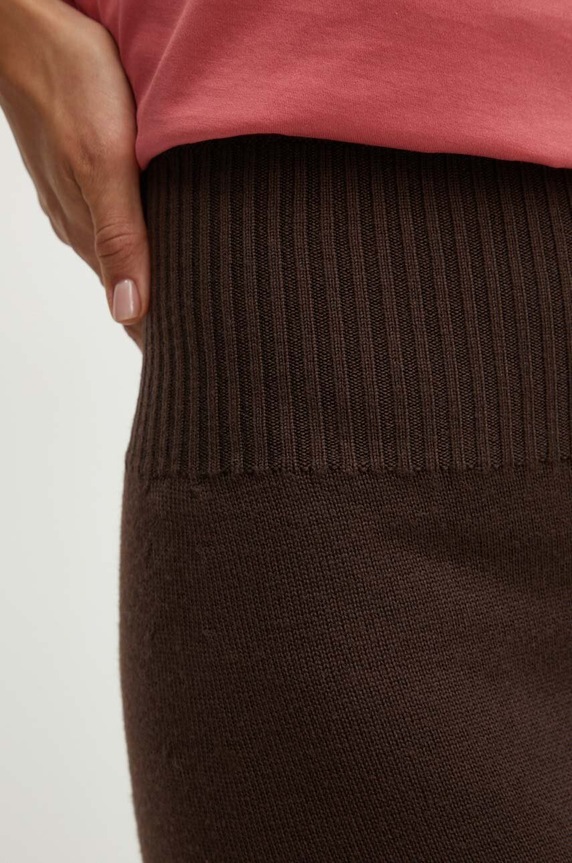 Max Mara Leisure spódnica wełniana brązowy 2426306018600