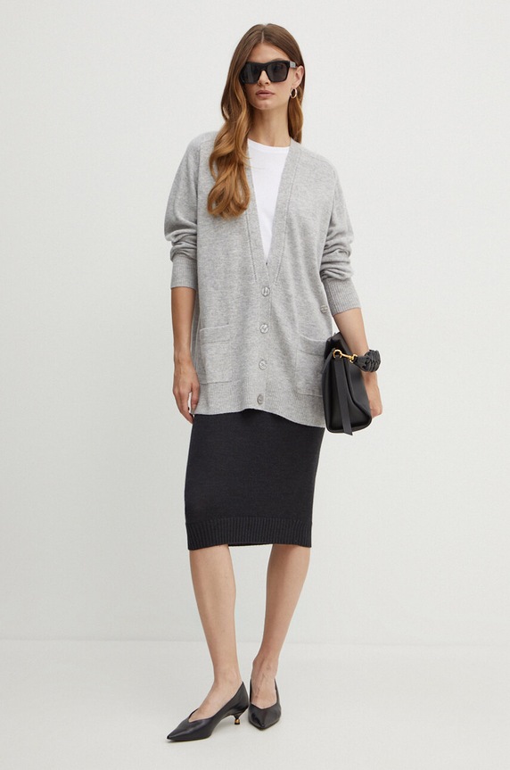 Odzież Max Mara Leisure spódnica wełniana 2426306018600 szary