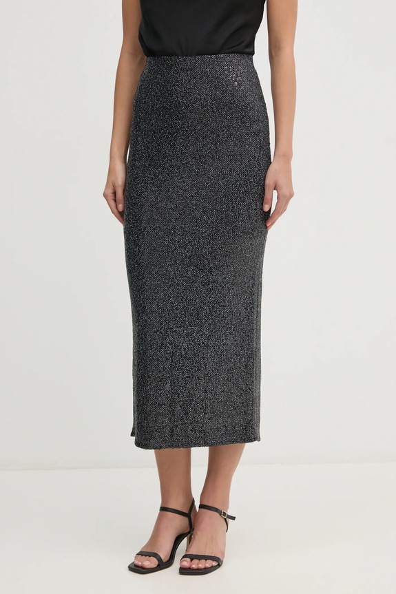 Suknja United Colors of Benetton pletivo crna 4RO6D0046