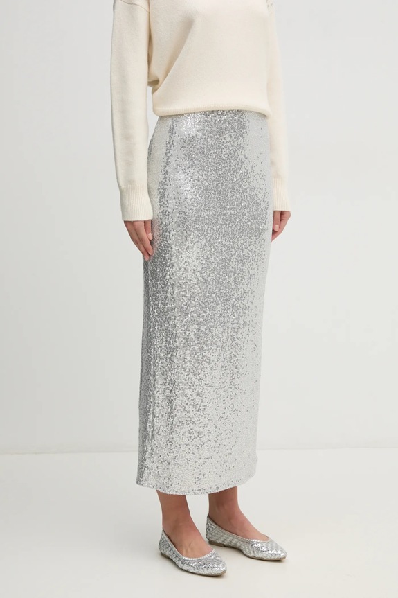 United Colors of Benetton gonna midi argento 4RO6D0046