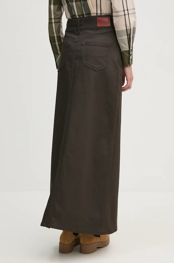 Odjeća Traper suknja Pepe Jeans MAXI SKIRT HW COATED PL901167 smeđa
