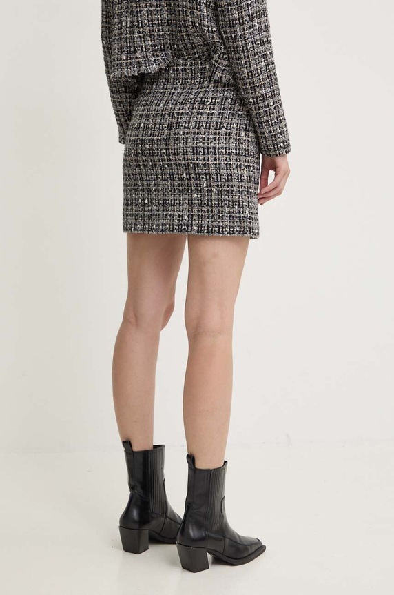 Suknja s primjesom vune IRO siva WP31BRYAN