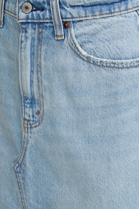 Rifľová sukňa Abercrombie & Fitch modrá KI143.3206.270